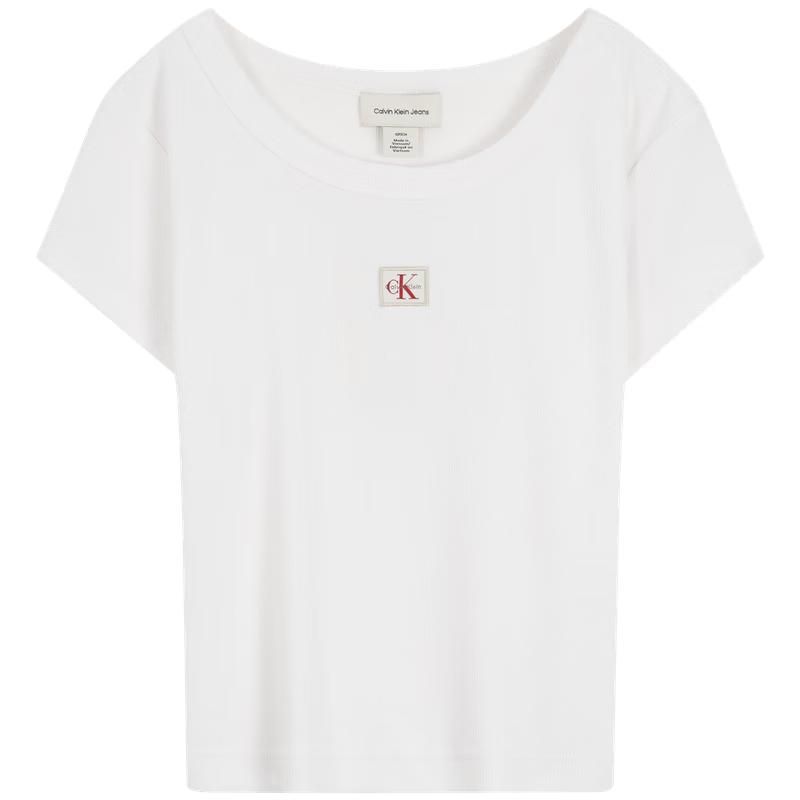 Calvin Klein Jeans Ribbed Short Sleeve T-Shirt S