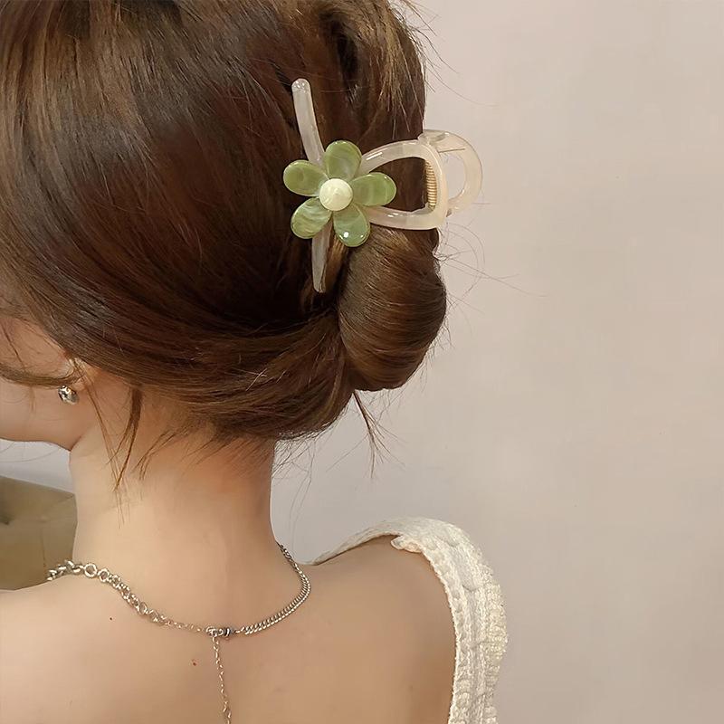 Flower Hair Claw Clips Sweet Girls Clamp Barrettes Exquisite Elegance Shark Crab Clips For Women Hair Accessories