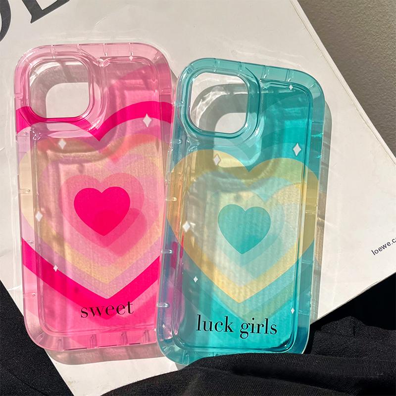 Funda con cojín de aire con forma de corazón para iPhone 11, 12, 13, 14 Pro Max, 14 Plus, funda de silicona suave a prueba de golpes