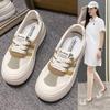 Autumn Versatile Platform White Shoes Women's New Casual Sports Breathable Silver Board Shoes