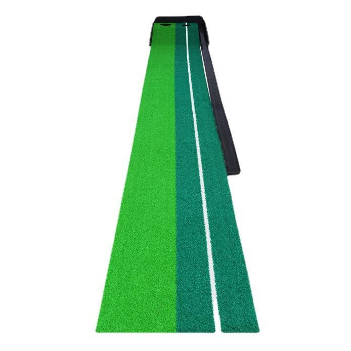 PGM Golf Putter Practice Mat with Ball Return - Simulated Turf (3m/2.5m)