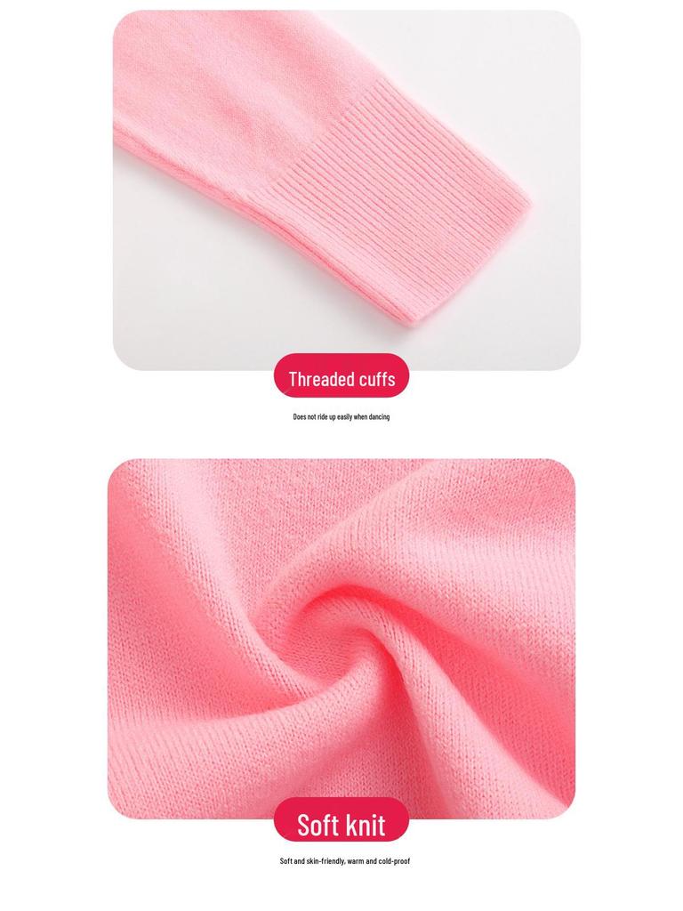 Girls' Long Sleeve Dance Cardigan Shawl - Ballet Practice Sweater for Autumn/Winter