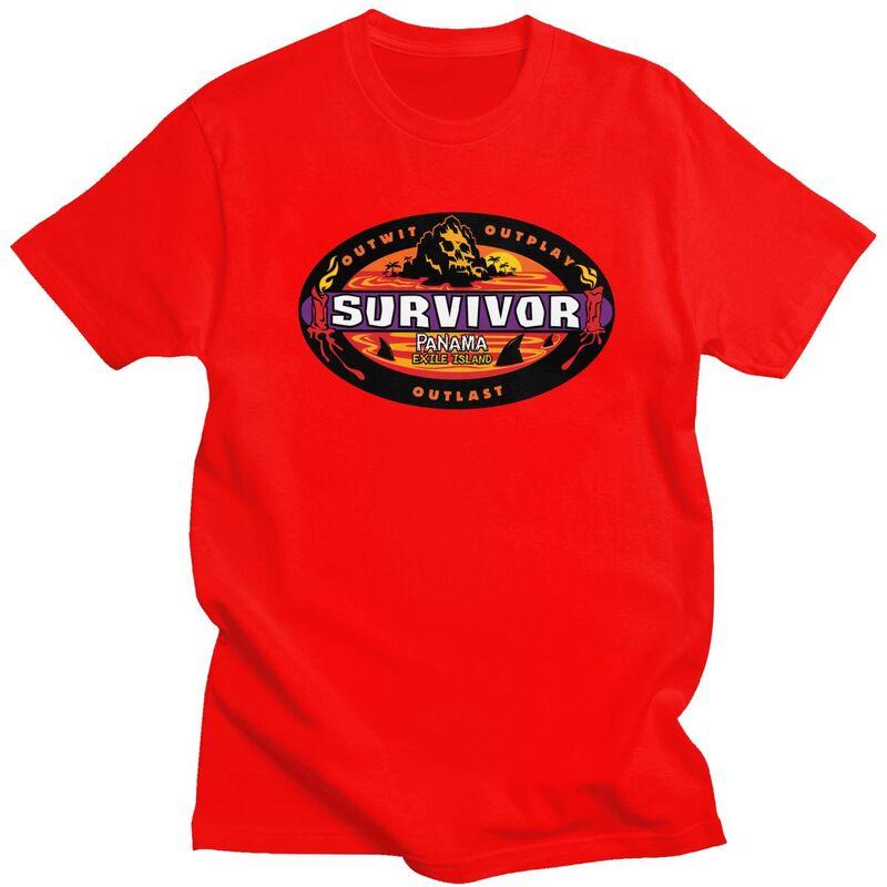 Custom Classic Adventure Game TV Show Survivor T Shirts Men Tshirt Casual Tee Tops Pure Cotton Oversized Tshirts Merch S