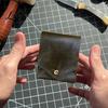 Portafoglio Tascabile per Jeans Sottile in Ecopelle Retro con Bottone a Pressione Bifold Portatile per Viaggi d'Affari Porta Carte per Uomo Donna Scomparto Separato per Contanti