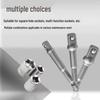 Hex Shank to Square Drive Extension Bar for Hand Drill & Air Impact Wrench Conversion, Sizes 1/4, 3/8, 1/2