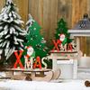 Santa Claus Wooden Sled Christmas Ornaments Elk Christmas Decoration Christmas Wood Crafts  Home
