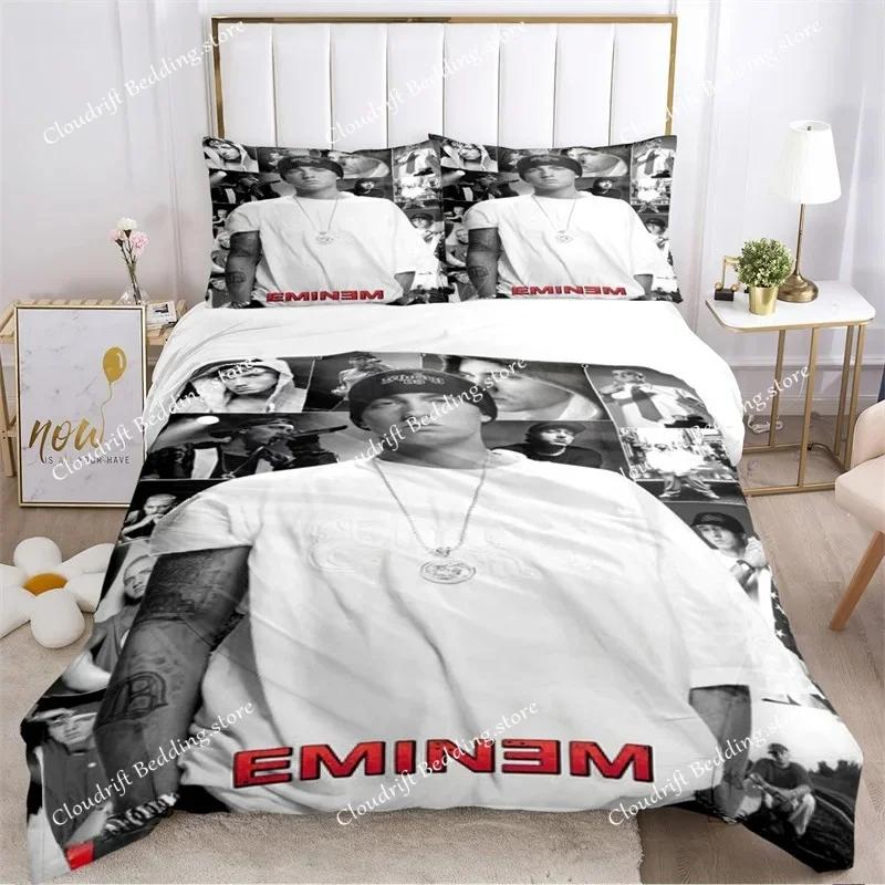 Eminem Hip -hop Singer Print Bedding Sets Exquisite Bed Supplies Set Duvet Cover Comforter Set Bedding Set Luxury Birthday Gift0