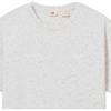 Levis Casual Comfortable Simple Embroidered Logo Ribbed Crew Neck Short Sleeve T-Shirt Men T-Shirts Gray 003MZ-0001