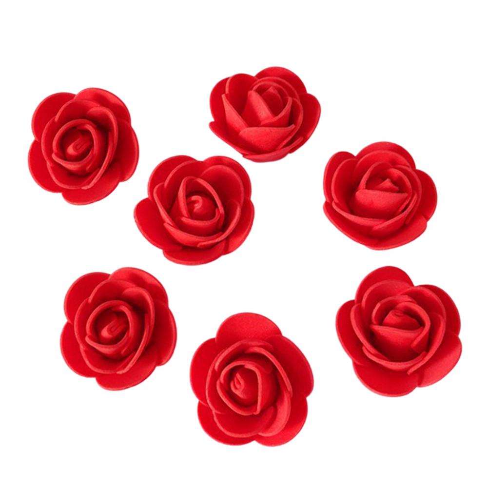 500 Pcs DIY Rose And Bear Flowers Artificial Rose Head Flower Arrangement Mini Artificial Foam Rose Heads Bulk Flower Heads