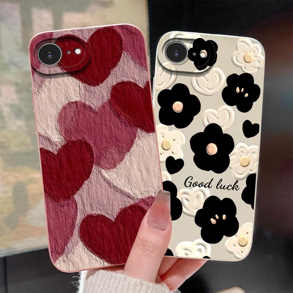 For iPhone17 17E 17Air 17Pro 17ProMax Case Pink Rose Rainbow Trendy Antifouling Bumper For iPhone17E iPhone 17 Pro Max Air Capa