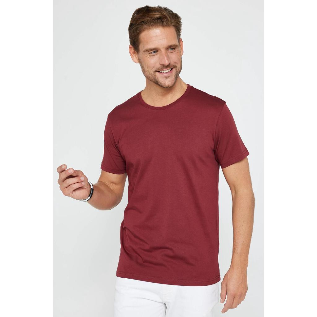 Unisex Slim Fit Slim Fit 100% Cotton Soft Textured White Crew Neck T-shirt