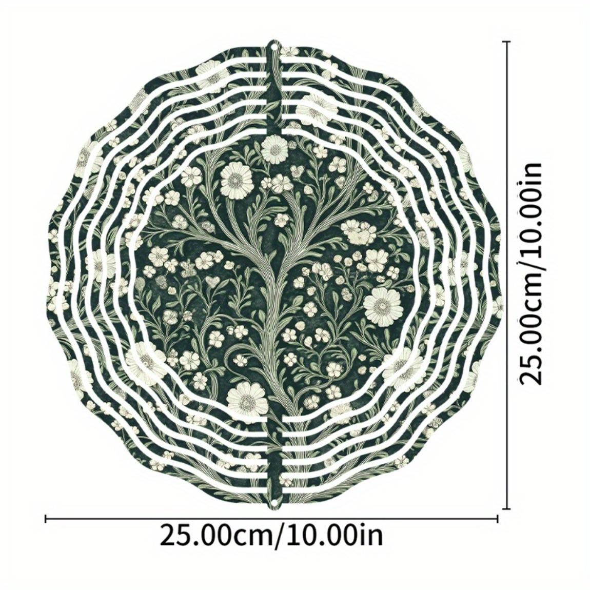 

Элегантный металлический садовый спиннер - Вращающийся на 360° крючок с пышным цветочным узором, уличный музыкальный ветер и декор для двери 01A