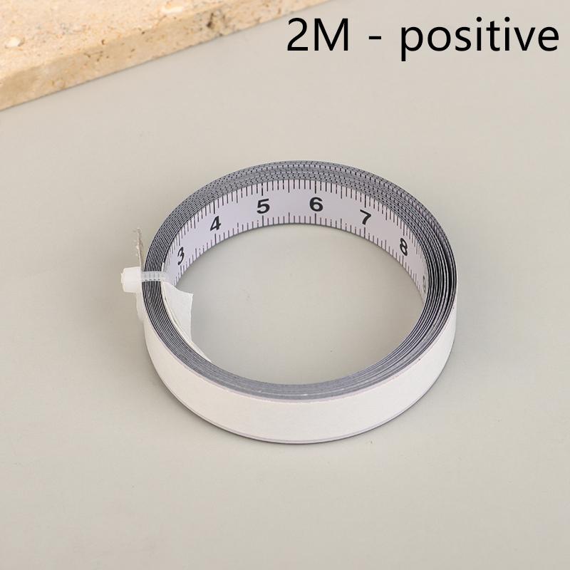 Miter Track Tape Measure Self Adhesive Metric Stainless Steel Scale Ruler 1M-2M For T-Track Router Table Saw Woodworking Tool