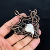 Rainbow Moonstone Pendant Gemstone Jewelry, 999 Copper Wire Wrapped Pendant, Handmade Beautiful Jewelry Pendant