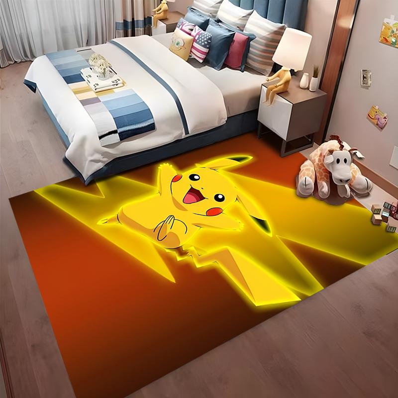 Various Styles Pikachu Printed Carpet Gifts for Boys and Girls Friends Bedroom Living Room Sofa Large Size Mat Non-slip Rugs