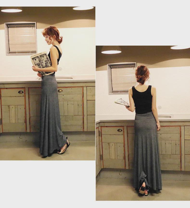 Women's Modal A-Line Strappy Long Skirt - Slim Fit, Summer Style, Plus Size