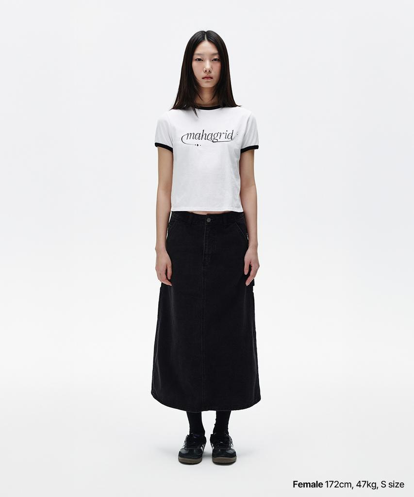 MAHAGRID Shooting Star Ringer Tee White(Mg2Fmft585A)