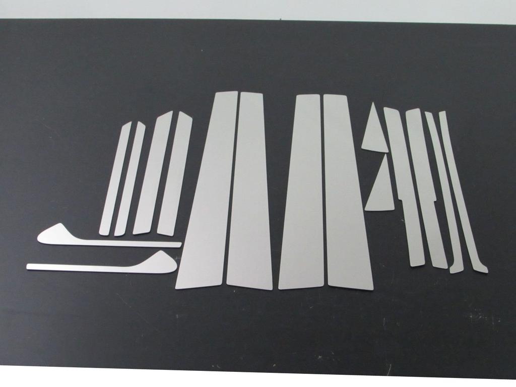 BRIGHTZ Plated Pillar Panels for Honda Move Visor with Honda Move Ultra-Mirror (16-Piece Set) L175S/L185S (No Required) [PIL-SIL-355] (Compatible