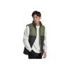 Li Ning Série Football Logo Color Block Chaud Col Montant Gilet en Coton Homme Gilets Vert Foncé AMMR015-2