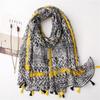 New Fashion Million Polka Floral Fringe Viscose Shawl Scarf Lady High Quality Wrap Headband Bufandas Muslim Hijab Sjaal 180*90Cm
