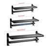 B0KB Space Aluminum Towel Holder Multilayer Towel Bar Wall Hanging Storage Rack for Kitchen Bathroom Easy to Install Durable