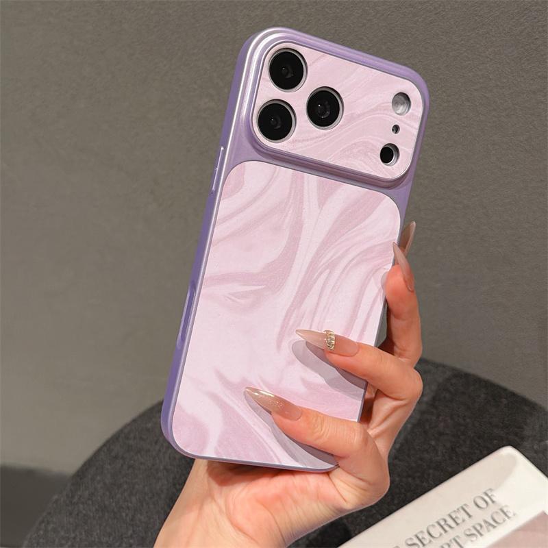 Fashion Velvet Matte Ripple Texture Gradient Phone Case For Apple iPhone 17 16 15 14 Plus 13 12 11 Pro Max Shockproof Soft Cover