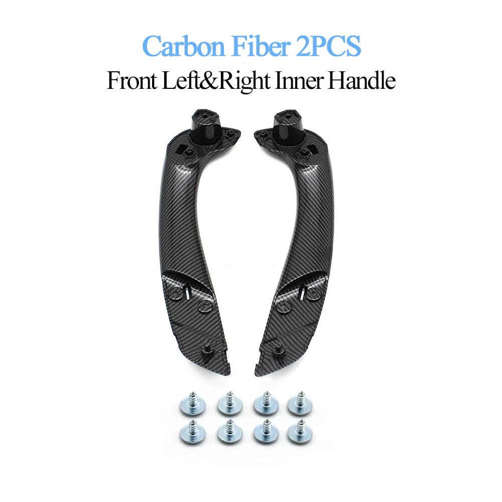 Black Carbon Fiber Front Left or Right Door Inner Handle Cover For Renault Megane 3 MK3 Fluence 2008-2016 809600015R 197012651