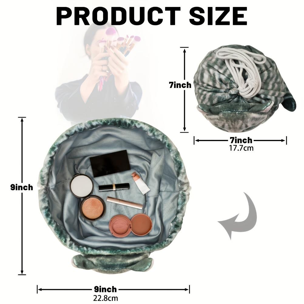 Cute Cat Shaped Makeup Bag Travel Storage Pouch Closed with Drawstring Large Capacity Cosmetic and Accessory Storage Bag