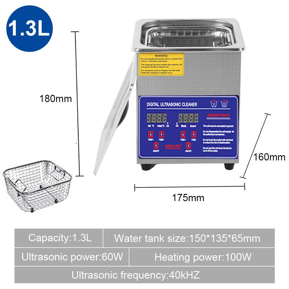 1.3L/2L/3L Digital Ultrasonic Cleaner Glasses Jewelry Ultrasound Cleaning Machine Heating Ultrasound Washing Bath