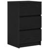 VidaXL Table de chevet avec 3 tiroirs noir 39x35x65 cm, table d'appoint, armoire de lit, table d'appoint pour la chambre, 861339