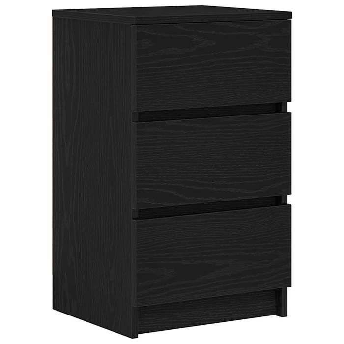 VidaXL Table de chevet avec 3 tiroirs noir 39x35x65 cm, table d'appoint, armoire de lit, table d'appoint pour la chambre, 861339