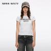 Retro Letter Print Cotton T-Shirt
