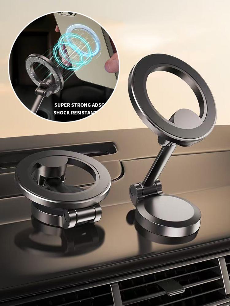 Car Mount Electric Vacuum Magnetic Holder Foldable Strong Suction Stand For Cell Phone For iphone 12 13 14 15 16 Live Streaming