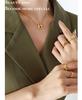 Korean Dongdaemun Retro Zircon Necklace & Non-fading Versatile Earrings Set