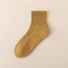 5 Pairs of Female Autumn and Winter Thick Wool Ring Cotton Warm Pure Color Boneless Sports Sweat Absorbent Tube Socks