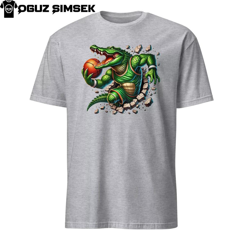 

Unisex Basic Softstyle T-Shirt | Gildan 64000 with Alligator Basketball Graphic S