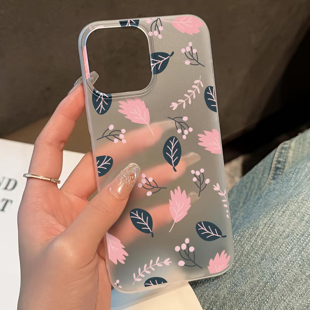 Soft TPU Matte Flower Phone Case for iPhone 13 Funda iPhone 11 14 15 Pro Max 14 Plus 12 Mini 13pro 13promax Transparent Covers