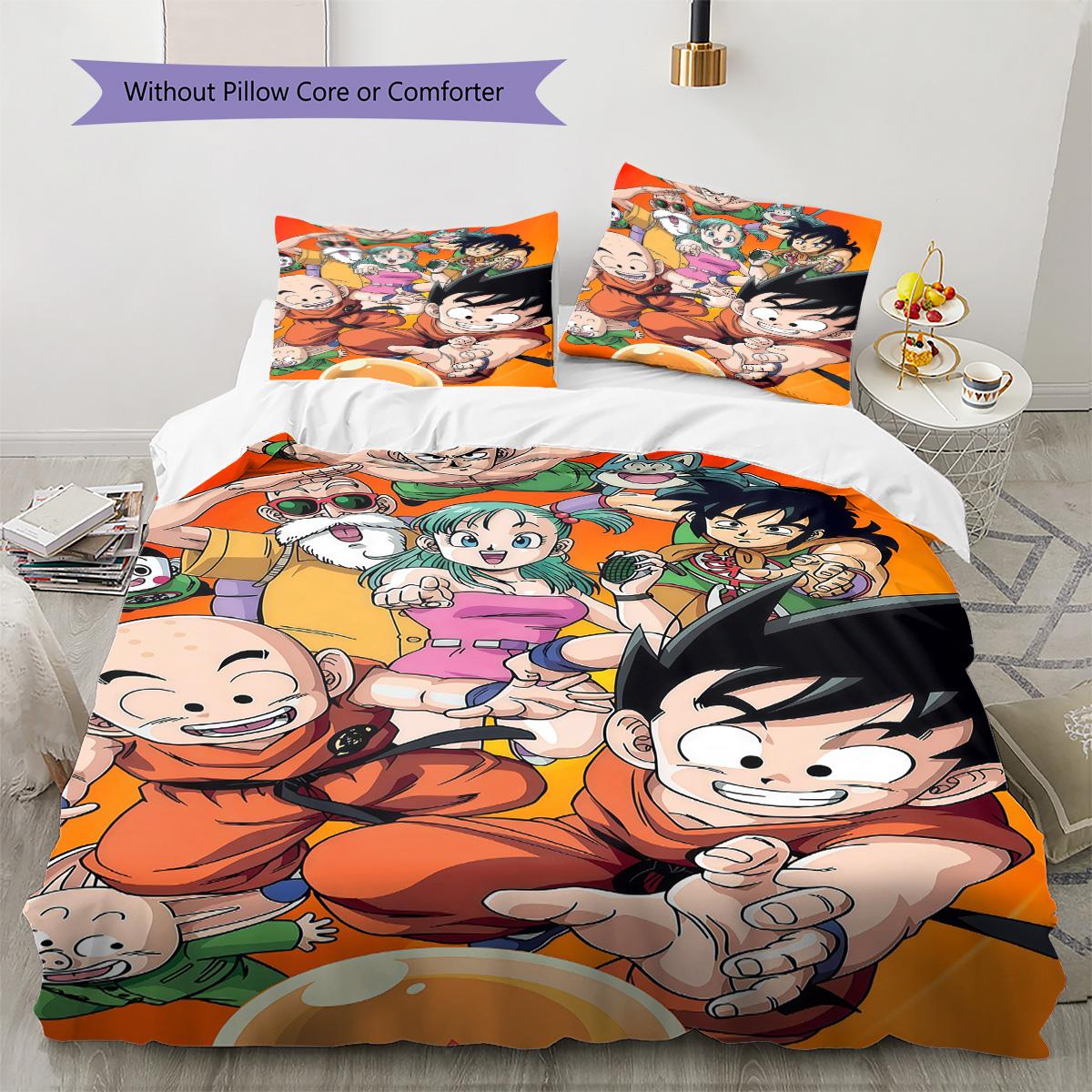 

Dragon Ball Shrink-Resistant Bedding Set Soft Microfiber Duvet Cover Lightweight 135x200cm