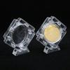 Clear Plastic Rotatable Coin Display Stand, 45Mm Round Commemorative Coin Holder, Collectible Card Chuck Showcase