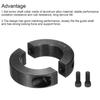 MECCANIXITY Shaft Collar 1 1/8" Bore Double Split Carbon Steel Clamping Collar Shaft Collars with Set Screw Black 4 Pack