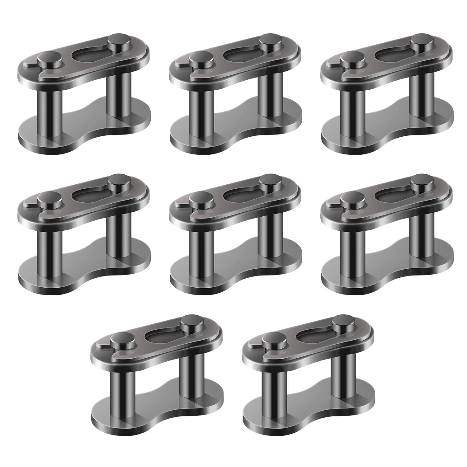 

AIEX 8pcs #40 Chain Master Links, Steel Alloy Heavy Duty Roller Chain Connector Links for Bike Bicycle Mini Bike Karting Pit ATV Scooter #40