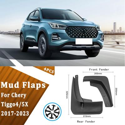 4 ks Auto Lapače nečistot Blatníky pro Chery Tiggo4/5X 2017- Automobilové Podložky proti stříkající vodě z pneumatik, Vodotěsné, Doplňky zabraňující stříkání bláta