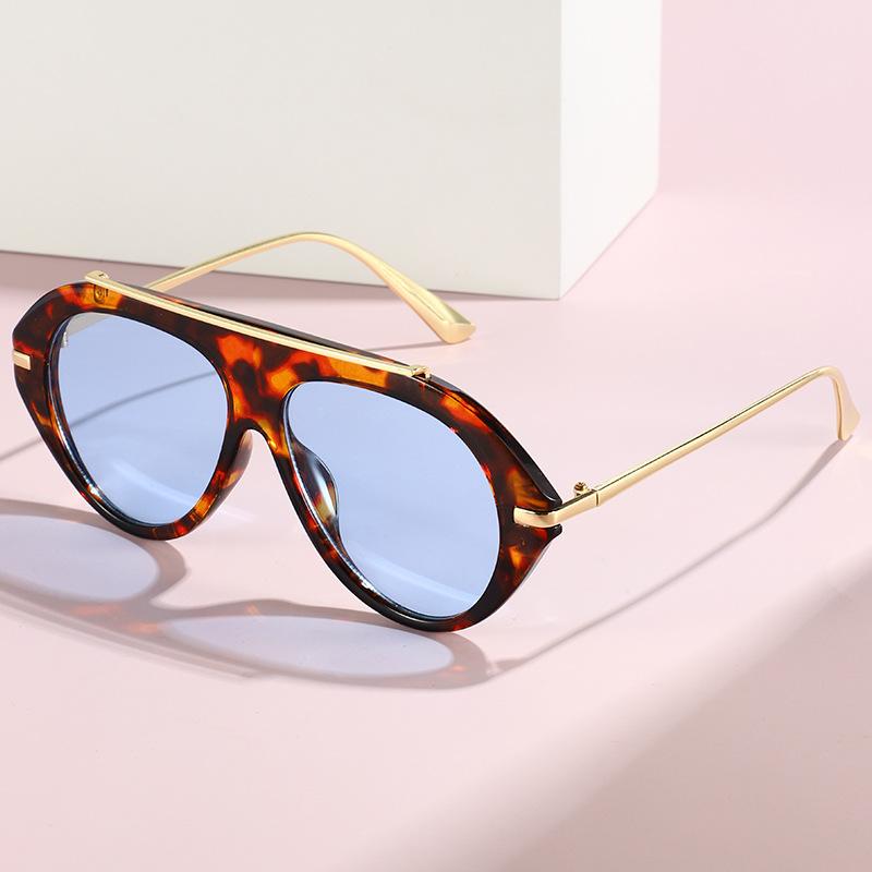 Fashion sunglasses women's high-end UV-proof toad glasses European and American new large-frame personalized sunglasses street shooting
