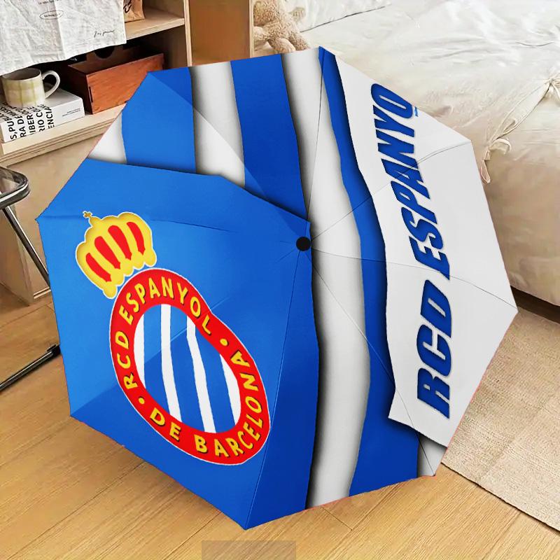 Espanyol Fc Stadium Automatic Folding Umbrella - 8-Rib Travel Umbrella with Auto Open/Close & Portable Gifts for Holidays or Birthdays