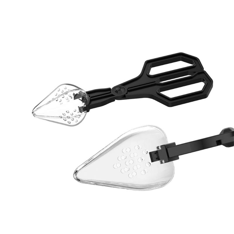 Plastic Insect Capture Tongs For Reptiles Care Feeder Pliers Clear Ergonomic Tool Gentle Feeding Solution Easy Cleaning