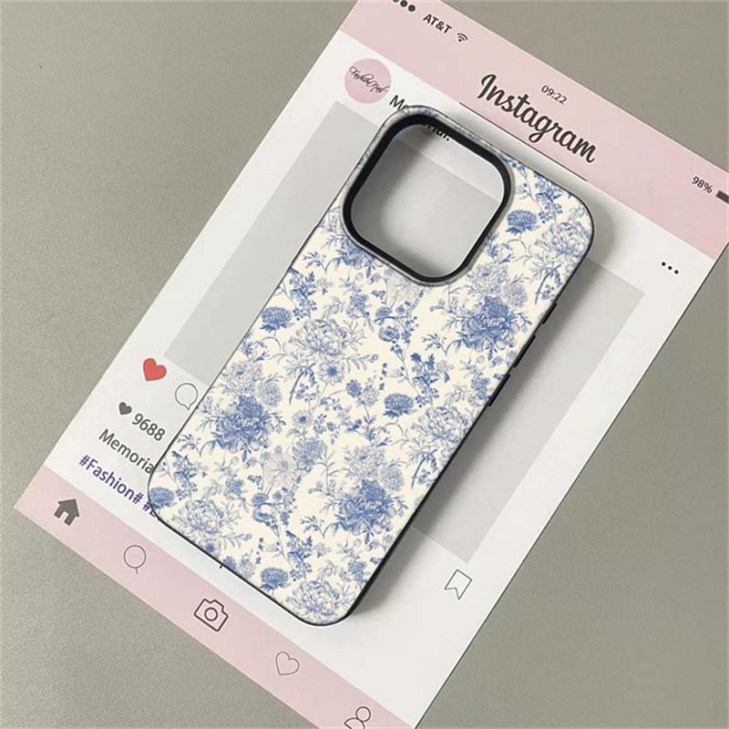 Flower Phone Case For iPhone 17 Pro Max Case iPhone 16 14 13 15 11 12 17 Pro Max Plus 16e Shockproof Soft Leather Cute Cover