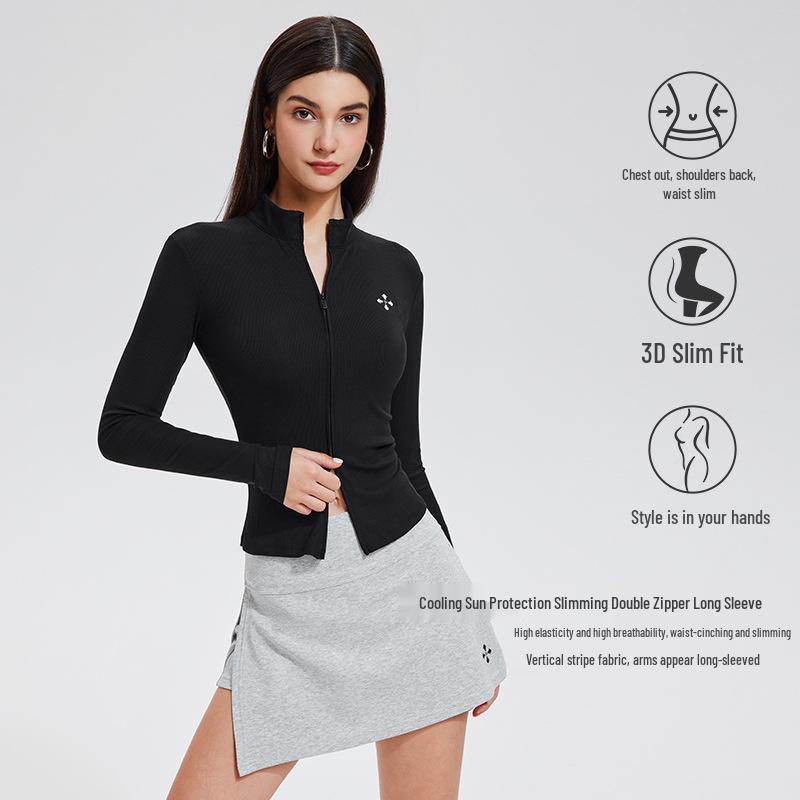 Summer Ice-Sensation Sun Protection Jacket & Slimming Nude-Feel Skirt Set for Women