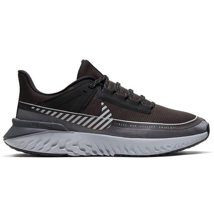 Nike Legend React 2 Shield Schwarz Reflektierendes Silber Damen BQ3383-001