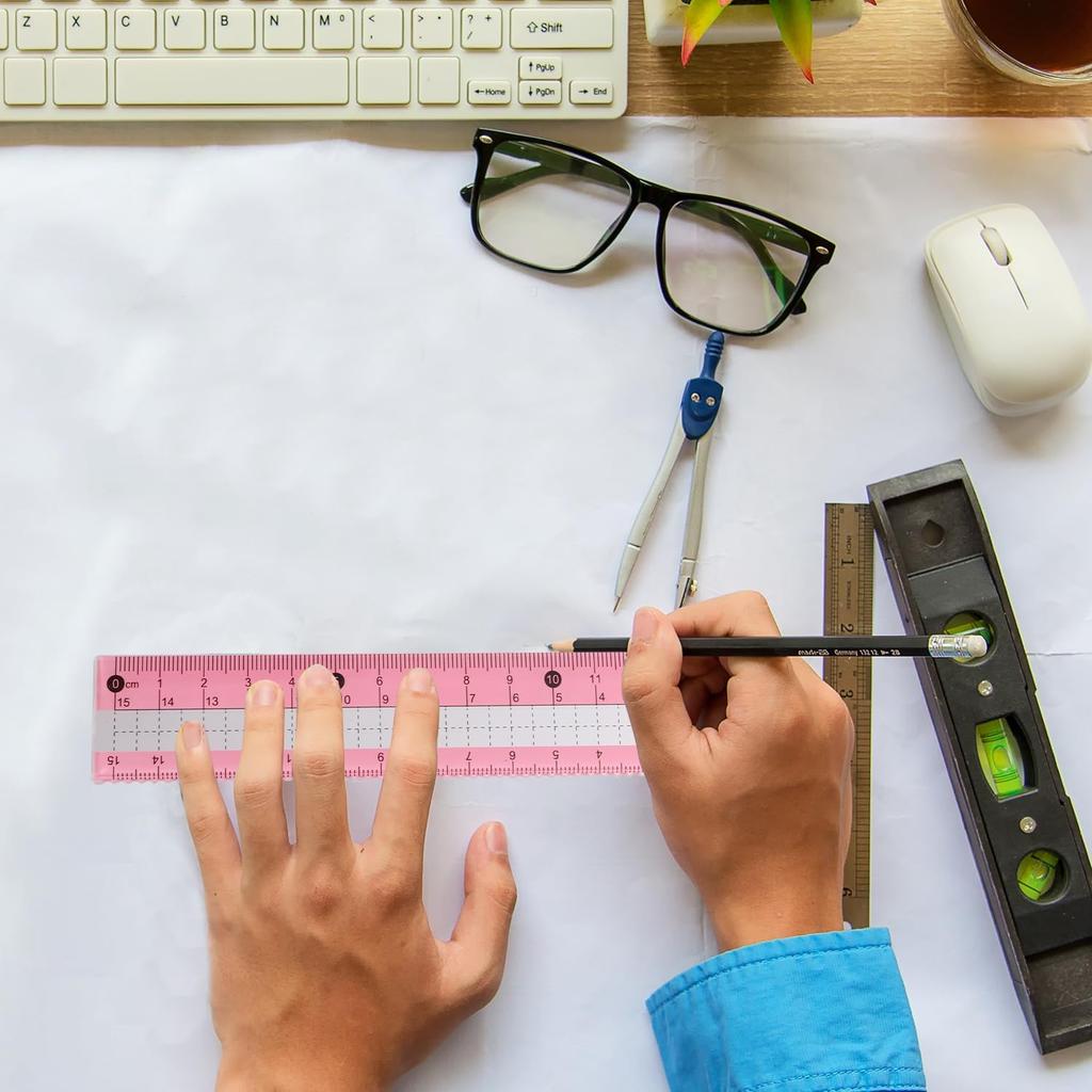 Compass Geometry Tool Protractor and Compass Set with Metal Box Drawing Compass with Rulers Math Compass Kit for Class Supplies and School 8 Piece