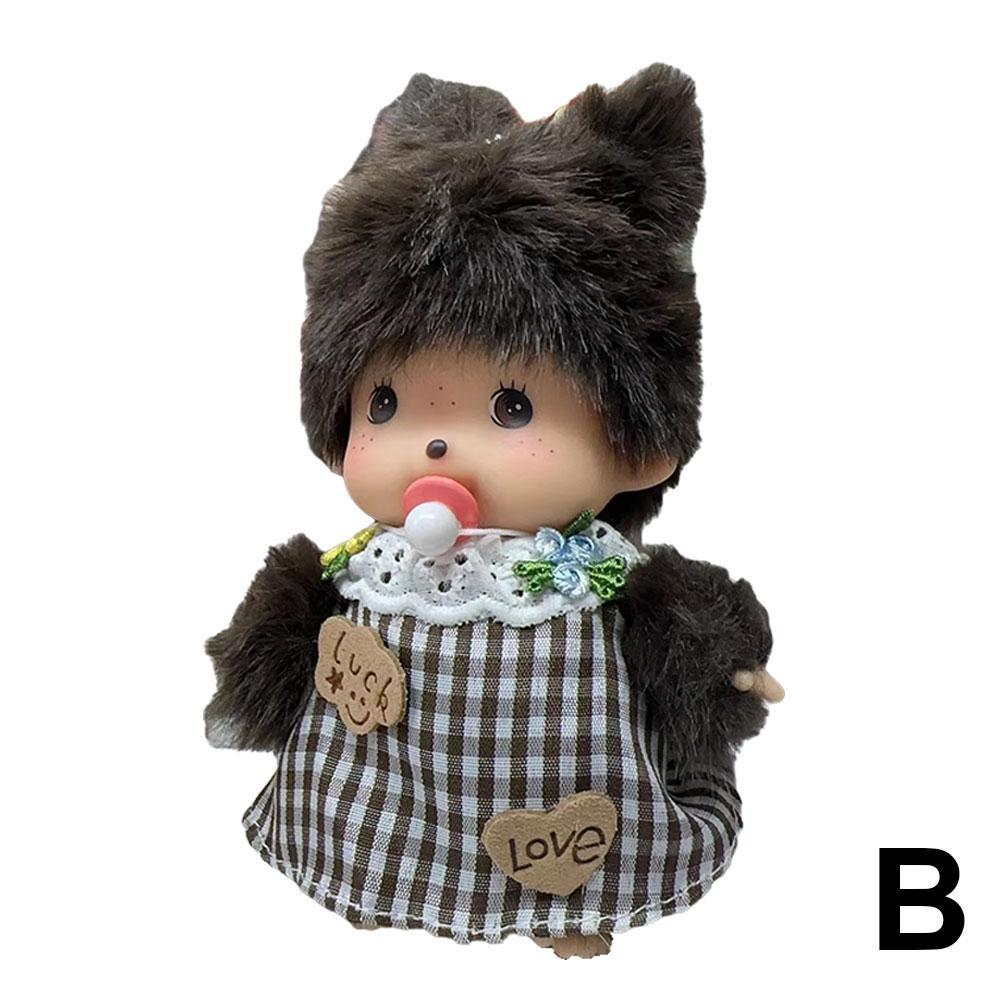 15cm Kawaii Affe Niedliche Mchiqi Puppe Schlüsselanhänger Taschenanhänger Plüschtier Kinder Geburtstagsgeschenk PP Baumwollmaterial Neujahr/Weihnachten